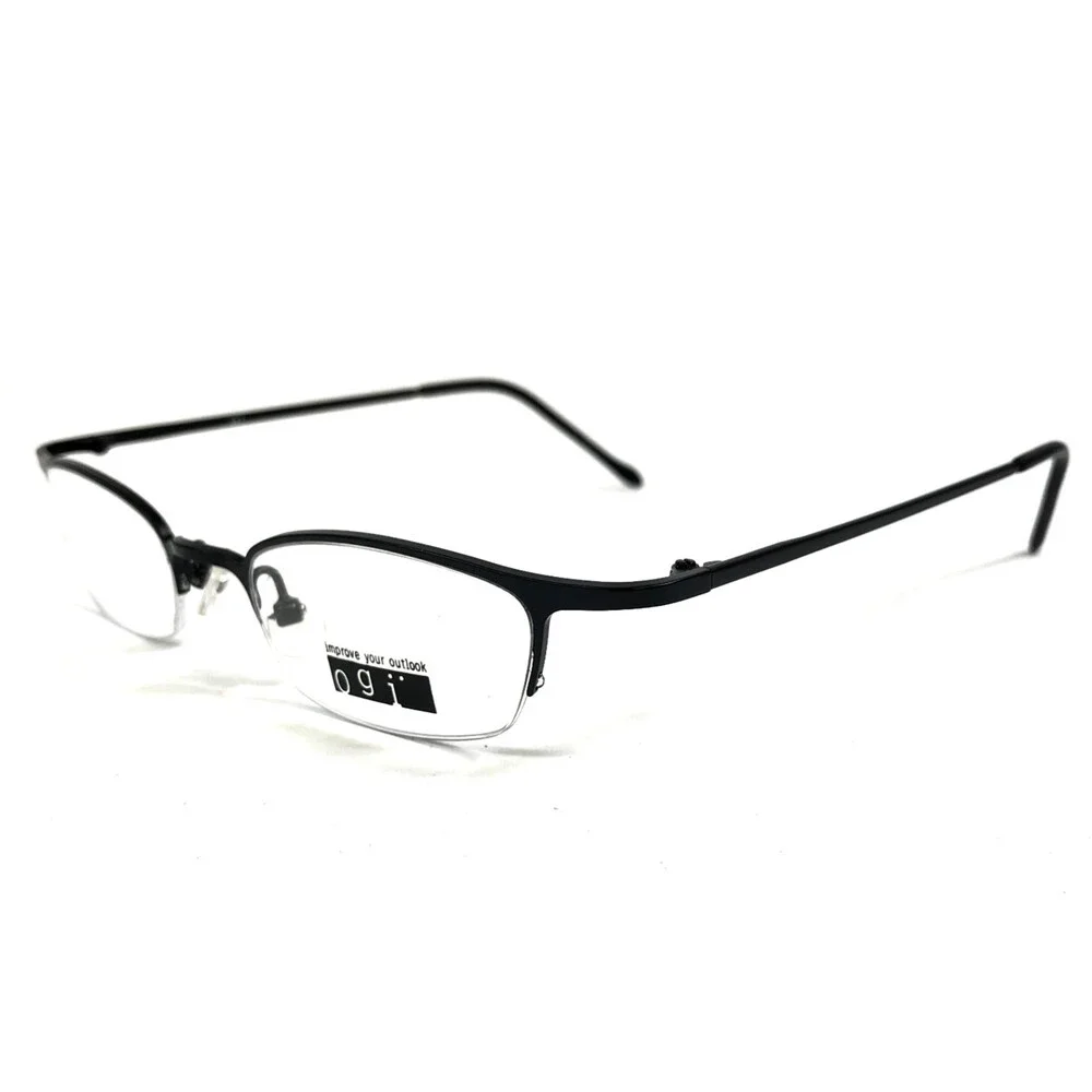 OGI Petite Eyeglasses Frames 2071 COL.10 Black Cat Eye Half Rim 44-20-140